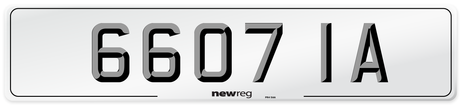 6607 IA Number Plate from New Reg